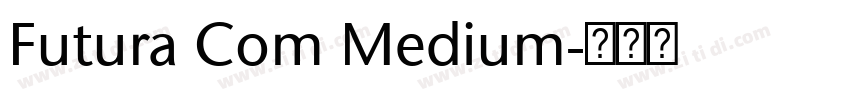 Futura Com Medium字体转换